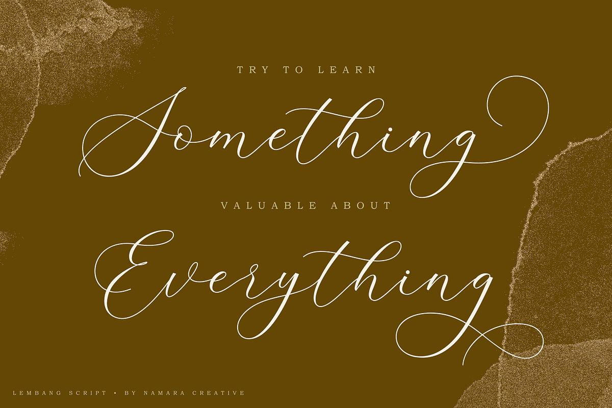 Lembang – Decorative Calligraphy, a Script Font by Namara Creative Studio (Photo 8 of 12)