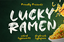 LUCKY RAMEN - Dry Brush Font