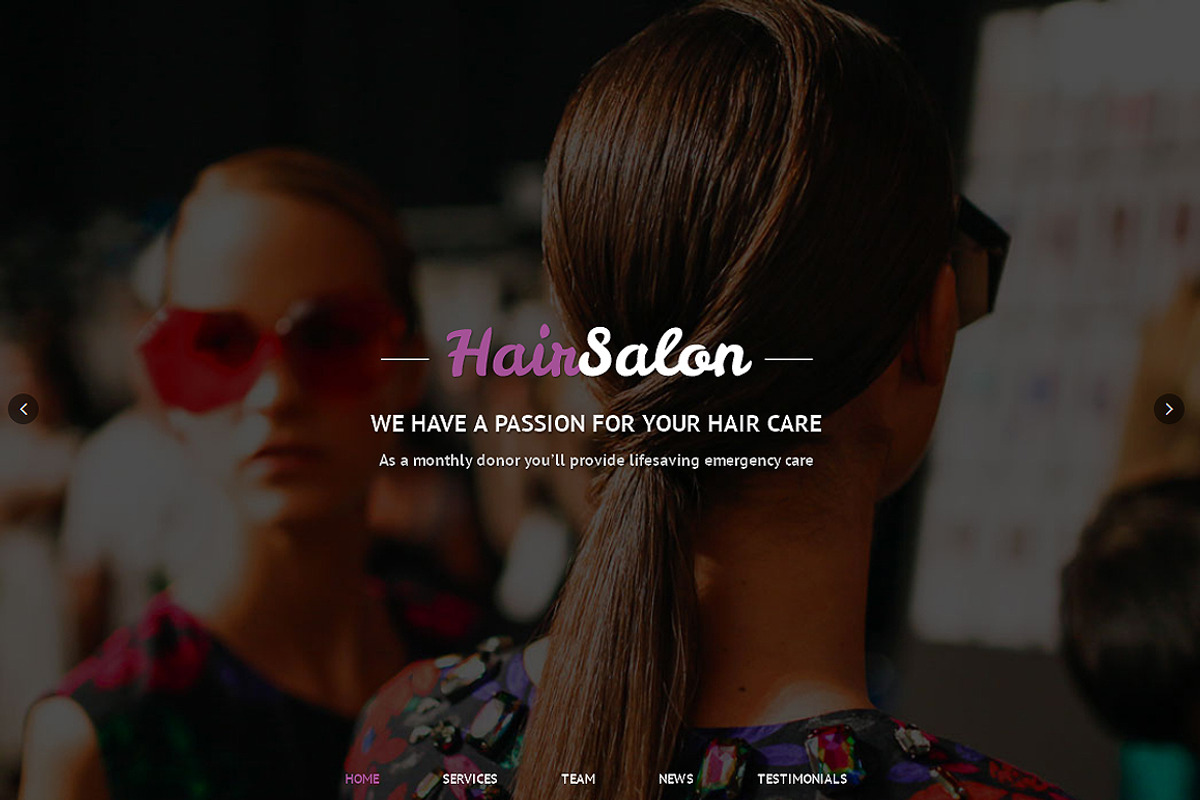 Hair Salon Responsive One Page Theme, a Landing Page Template by IceTemplates (Photo 1 of 3)