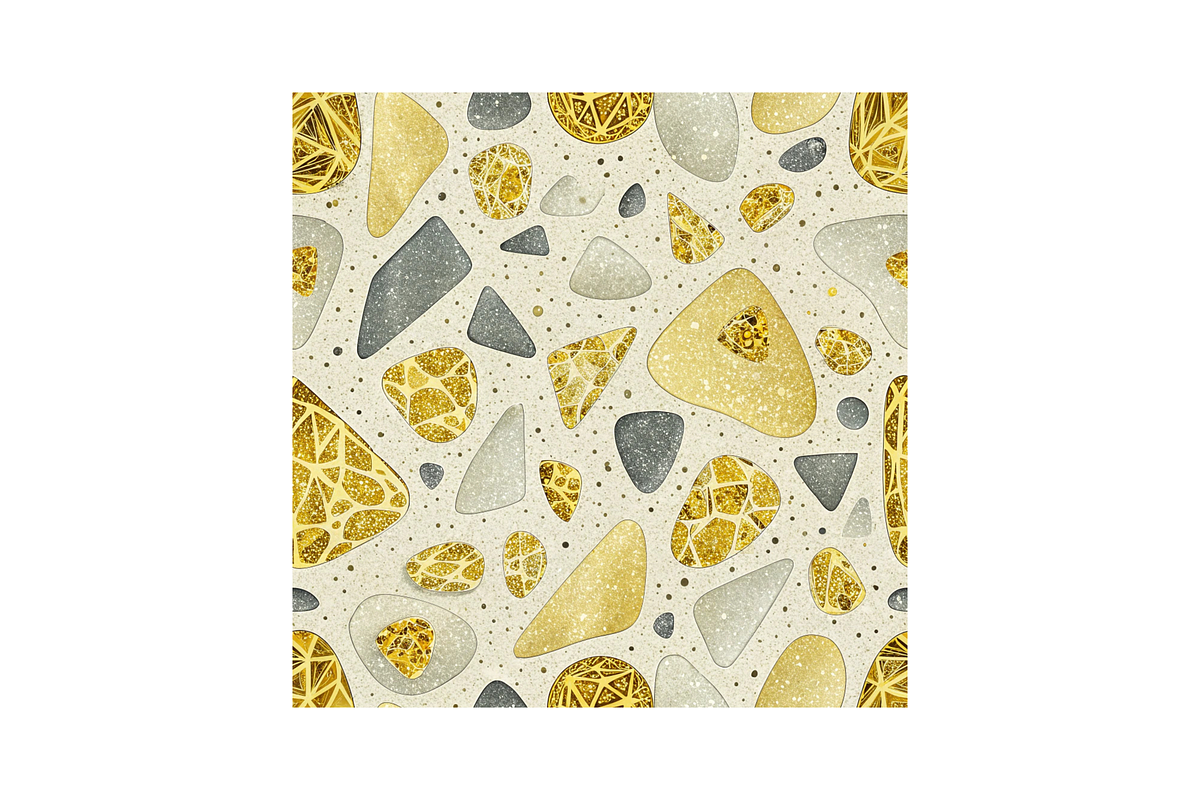 Lemon Terrazzo Geology Seamless, a Pattern Graphic by FloridPrintables (Photo 7 of 7)