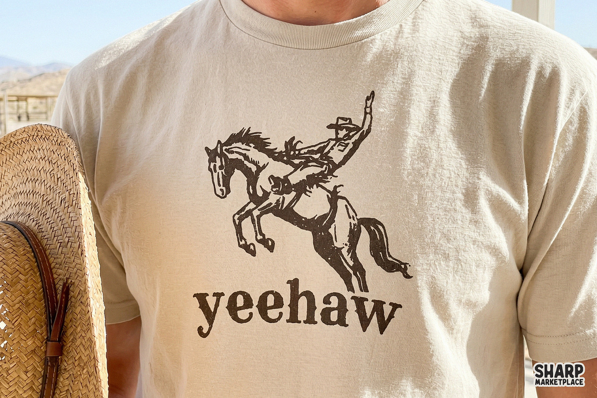 Yeehaw Bucking Bronco Rodeo Rider, an Object Graphic by SharpMarketplace (Photo 5 of 5)