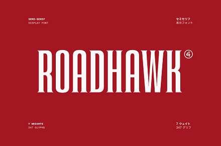 Roadhawk - Condensed Semi Serif, a Serif Font by Hindia Studio
