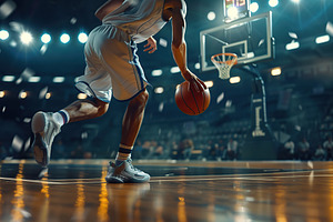 Basketball player with ball, a Sports & Recreation Photo by AlyaAnd