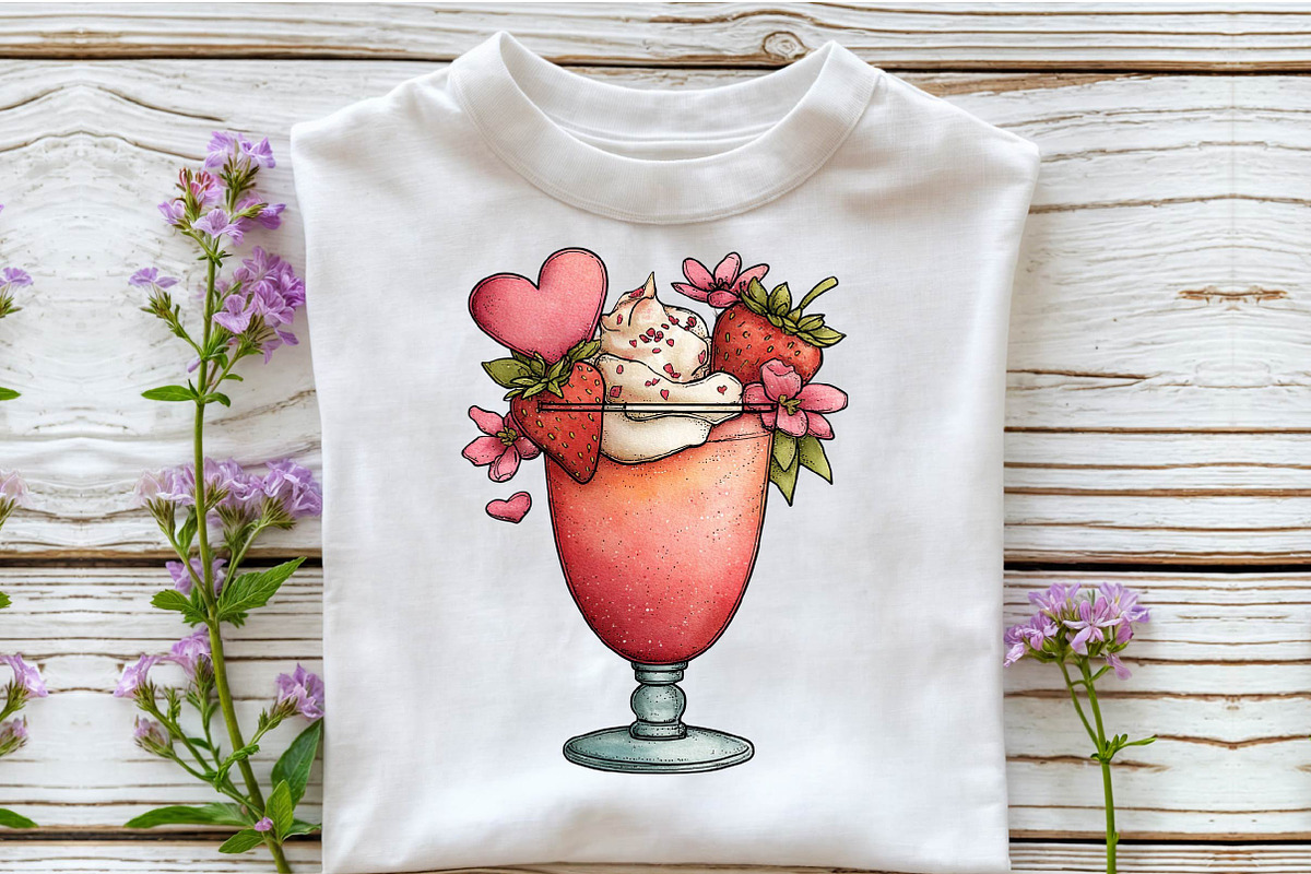 Valentine's Day Cocktail Clipart Set, an Illustration by Sublimation Artist (Photo 5 of 6)
