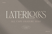 Laterlocks - All Caps Ligature Serif, a Serif Font by Letterhend Studio (Thumbnail 1 of 9)