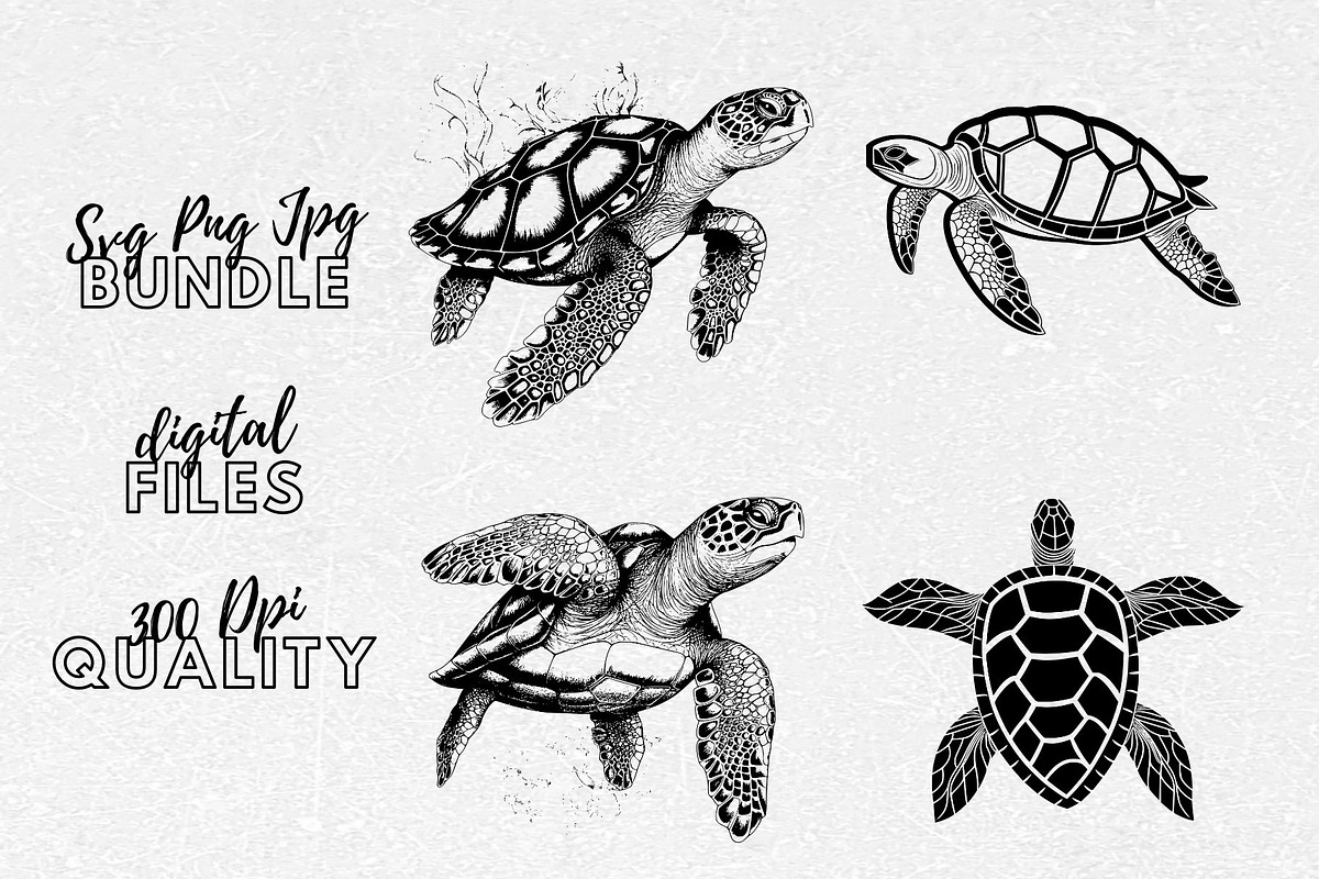 Sea Turtle SVG - Sea Turtle Clipart, an Illustration by YouniqueArtwork (Photo 1 of 5)