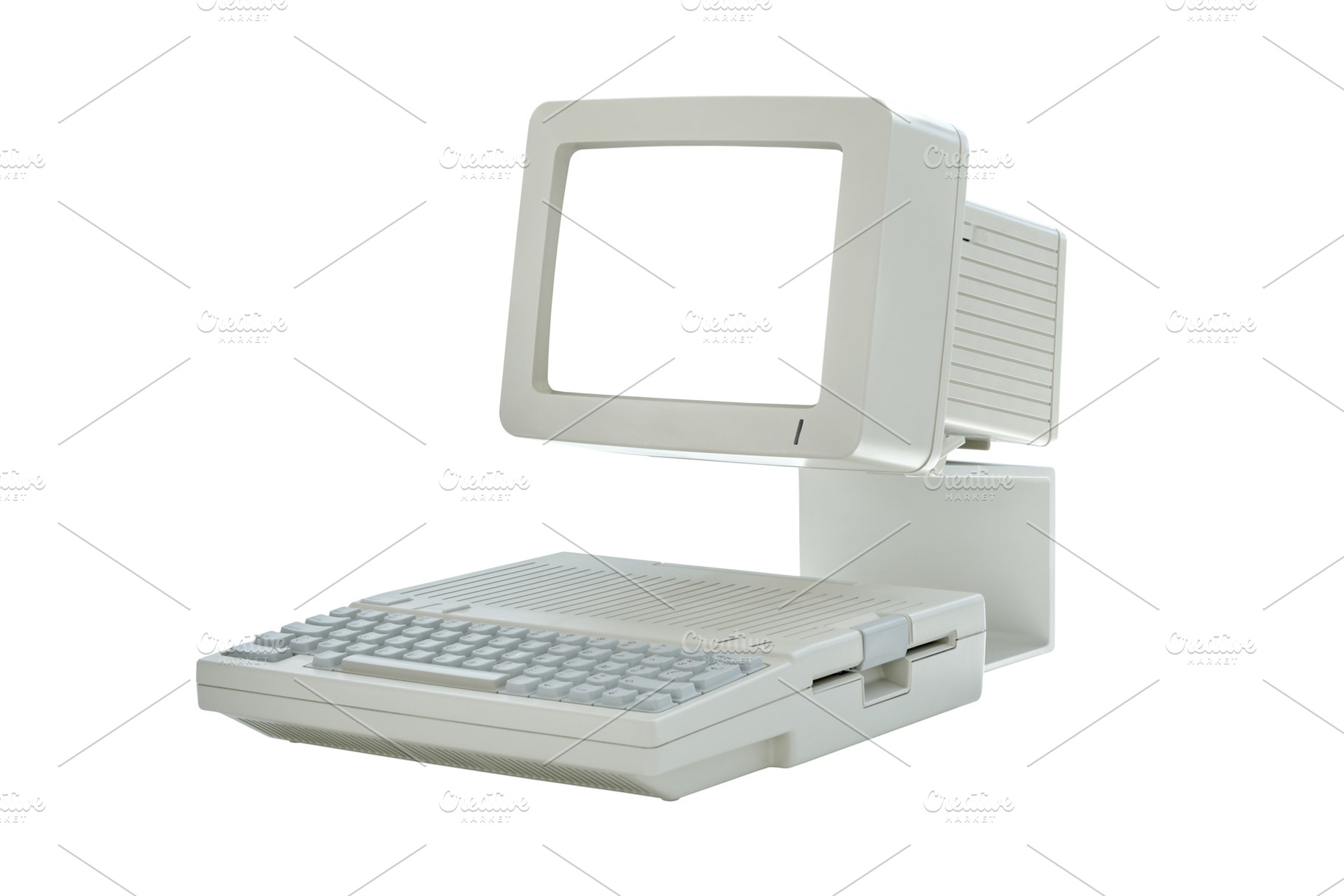 Old desktop PC with blank screen, a Technology Photo by BOOCYS