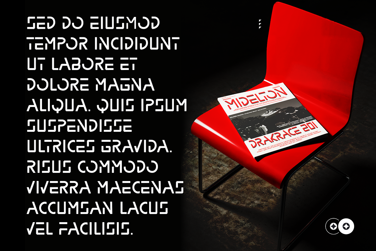 Midelton Futuristic Display Typeface, a Sans Serif Font by Templatiostudio (Photo 9 of 12)