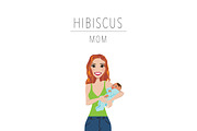 Mom & Baby Portrait Clip Art, a Person Illustration by Lauren Lesley Studio (Thumbnail 10 of 33)