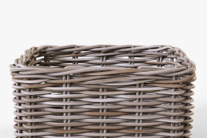 Wicker Basket Ikea Byholma 1 Gray