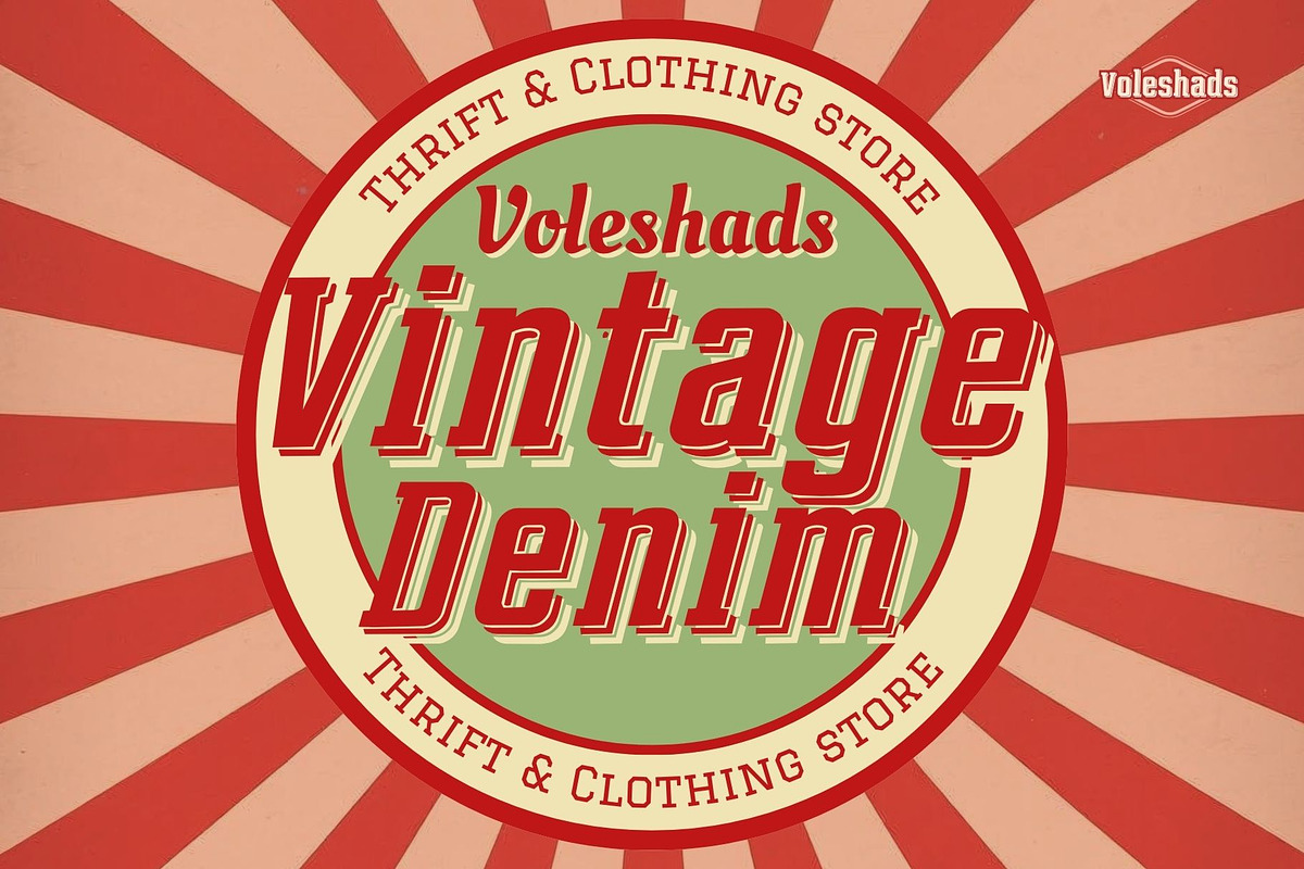 Route House Retro Diner Font Family, a Slab Serif Font by Voleshads (Photo 3 of 10)