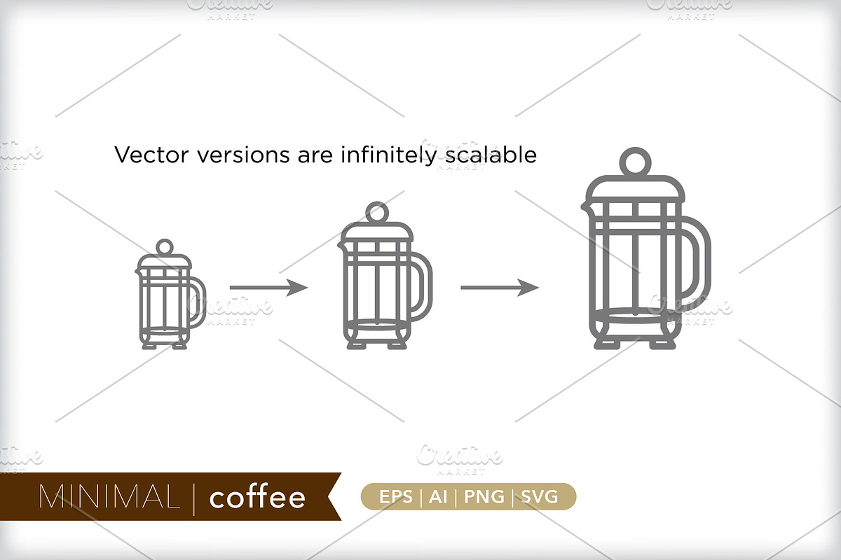 Minimal coffee icons, an Outline Icon by Picture Window (Photo 2 of 5)