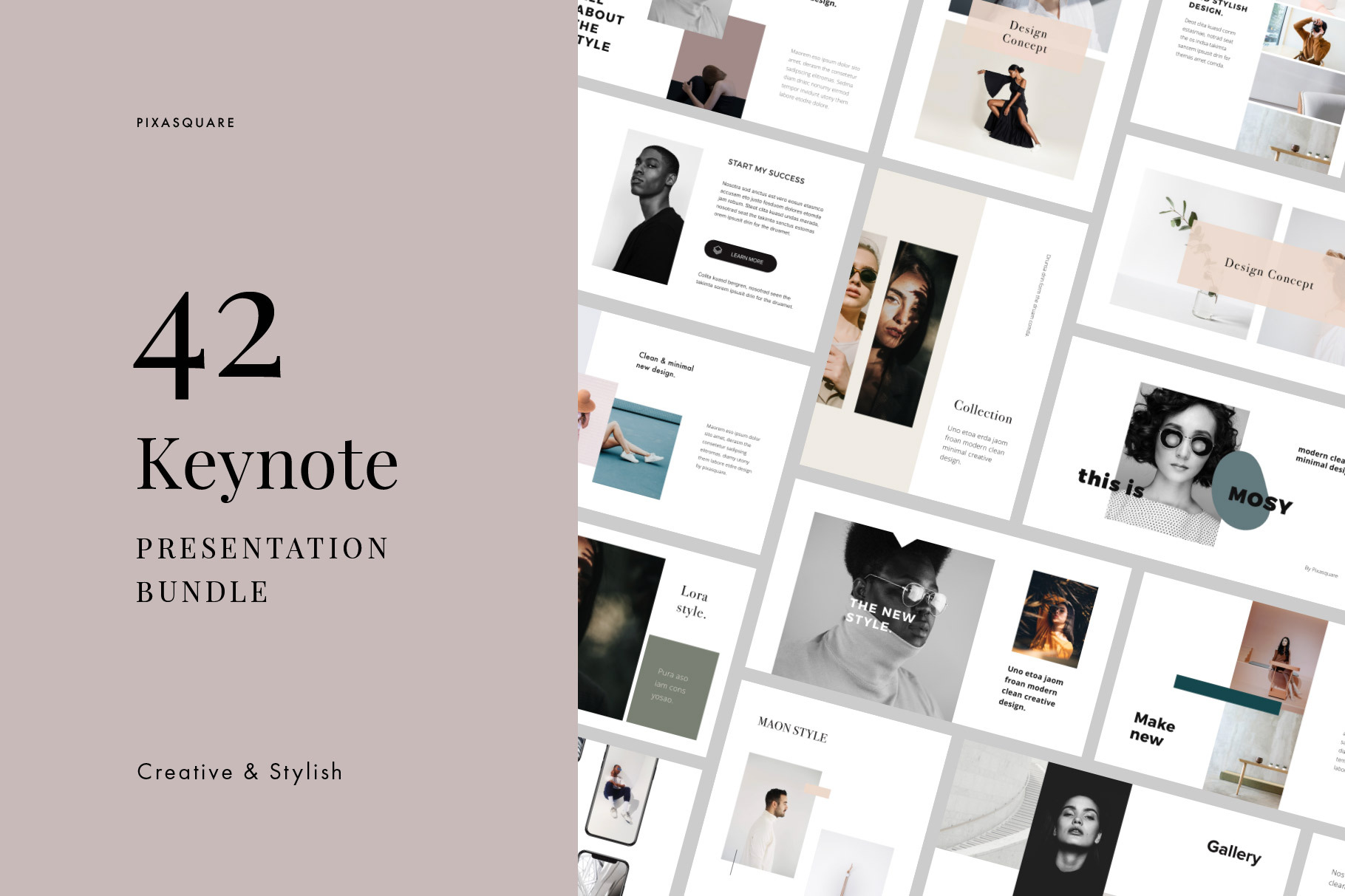 42in1 Keynote Bundle Template, a Presentation Template by PixaSquare