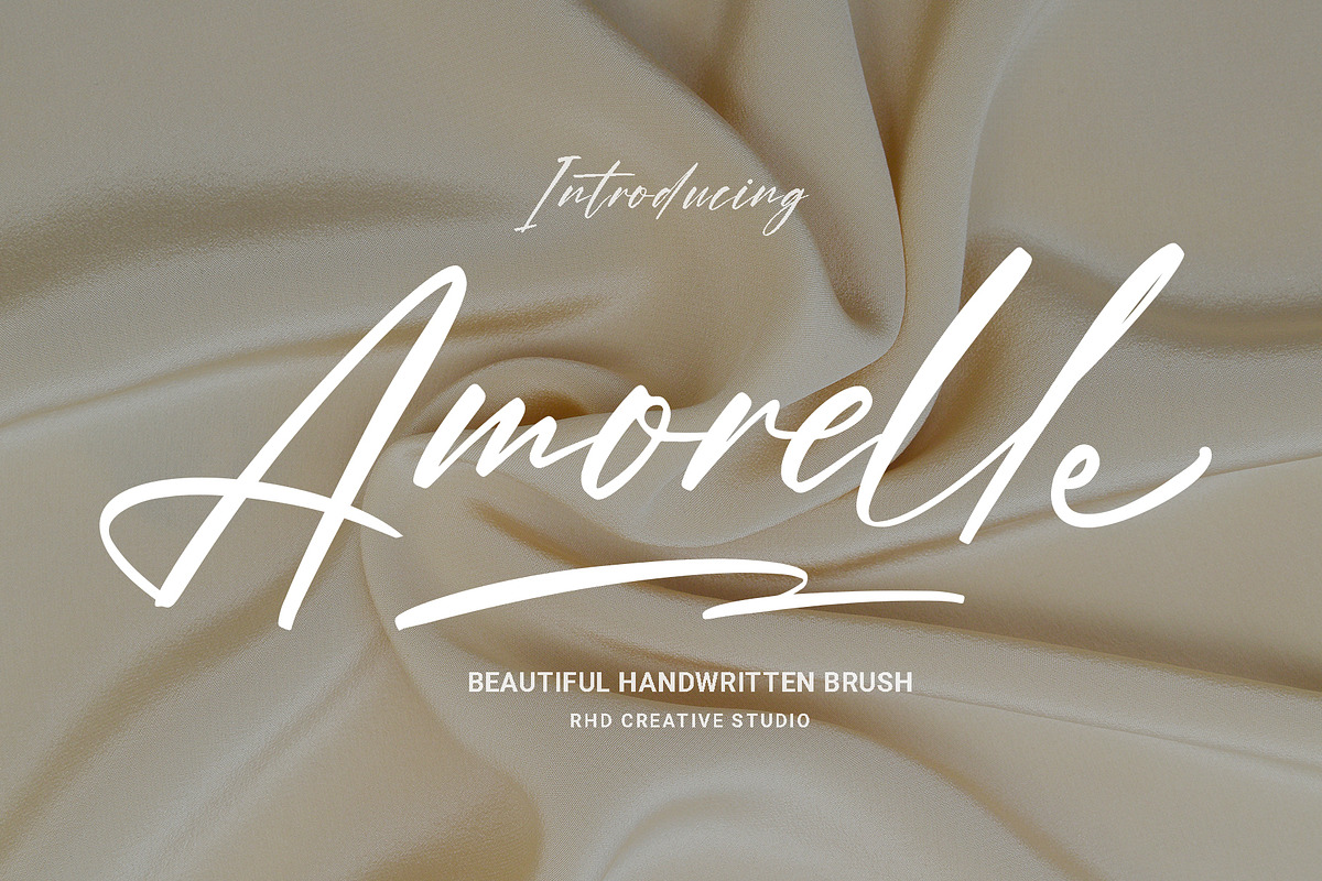 Amorelle - Beautiful Handwritten Bru, a Handwritten Font by RHD Creative Studio (Photo 1 of 10)