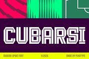 Cubarsi - Sport Jersey Display Font, a Sans Serif Font by Pekotype (Thumbnail 1 of 15)