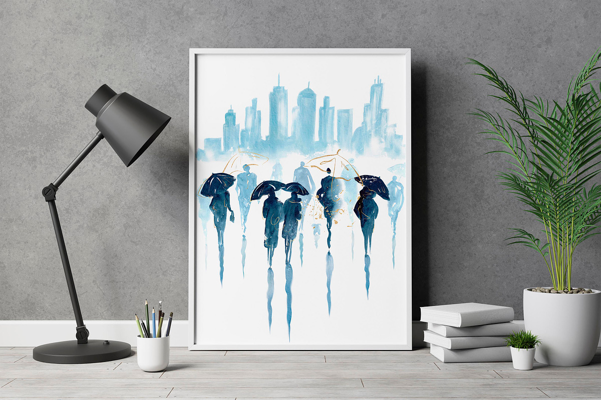 Watercolor Silhouettes People Set, a Person Illustration by AlineArtStore (Photo 11 of 12)