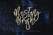 Mustang Brush Font, a Script Font by Cruzine (Thumbnail 1 of 9)