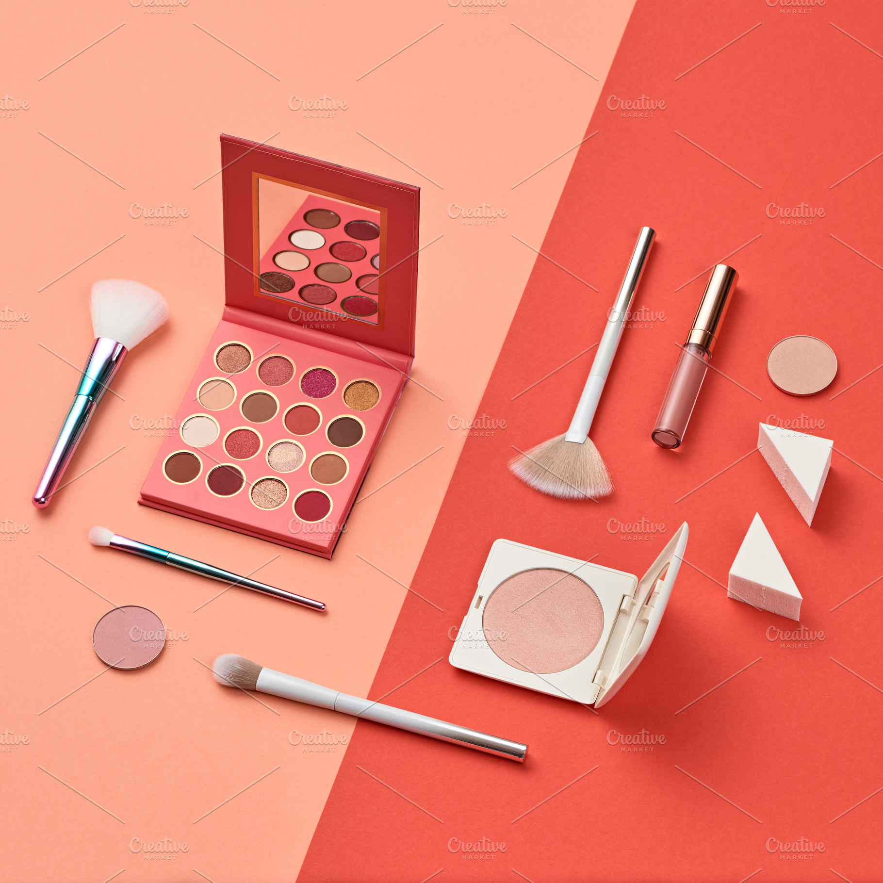 Fashion cosmetic makeup flat lay for featuring cosmetic, makeup, and beauty, a Beauty & Fashion Photo by iBear