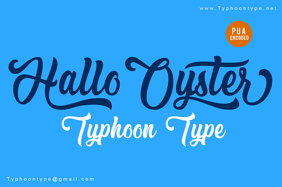 Hallo Oyster font preview 3