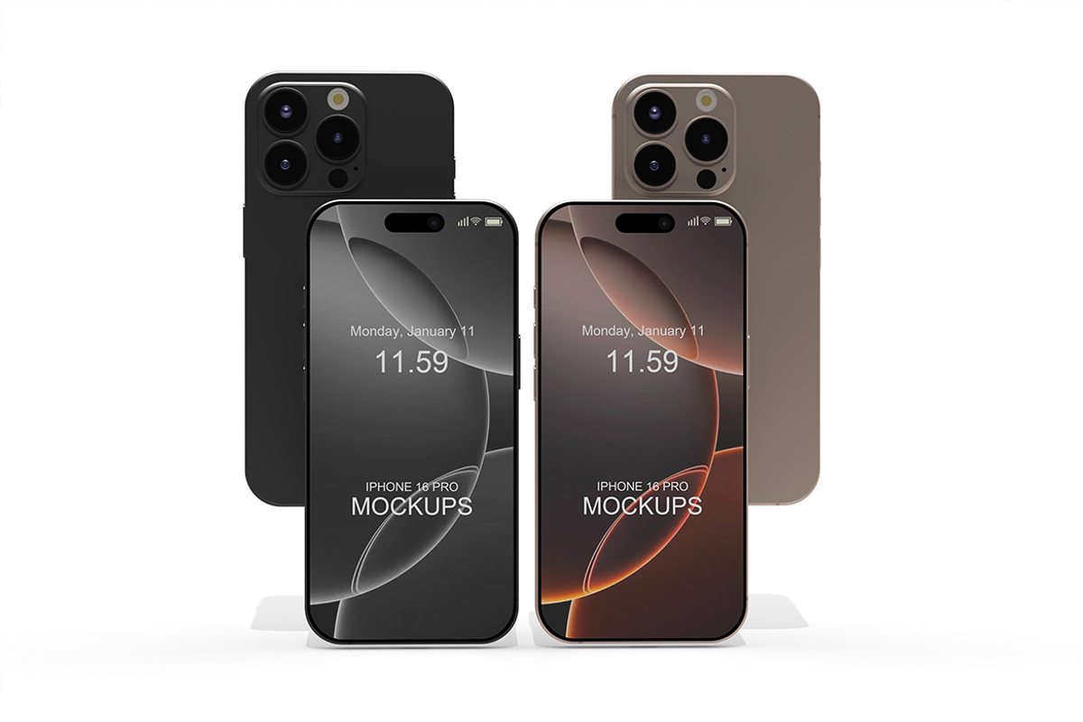 Iphone 16 Pro Mockups, an iPhone Mockup by groens (Photo 6 of 7)