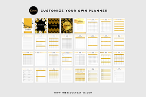 Teacher Planner Template, Canva