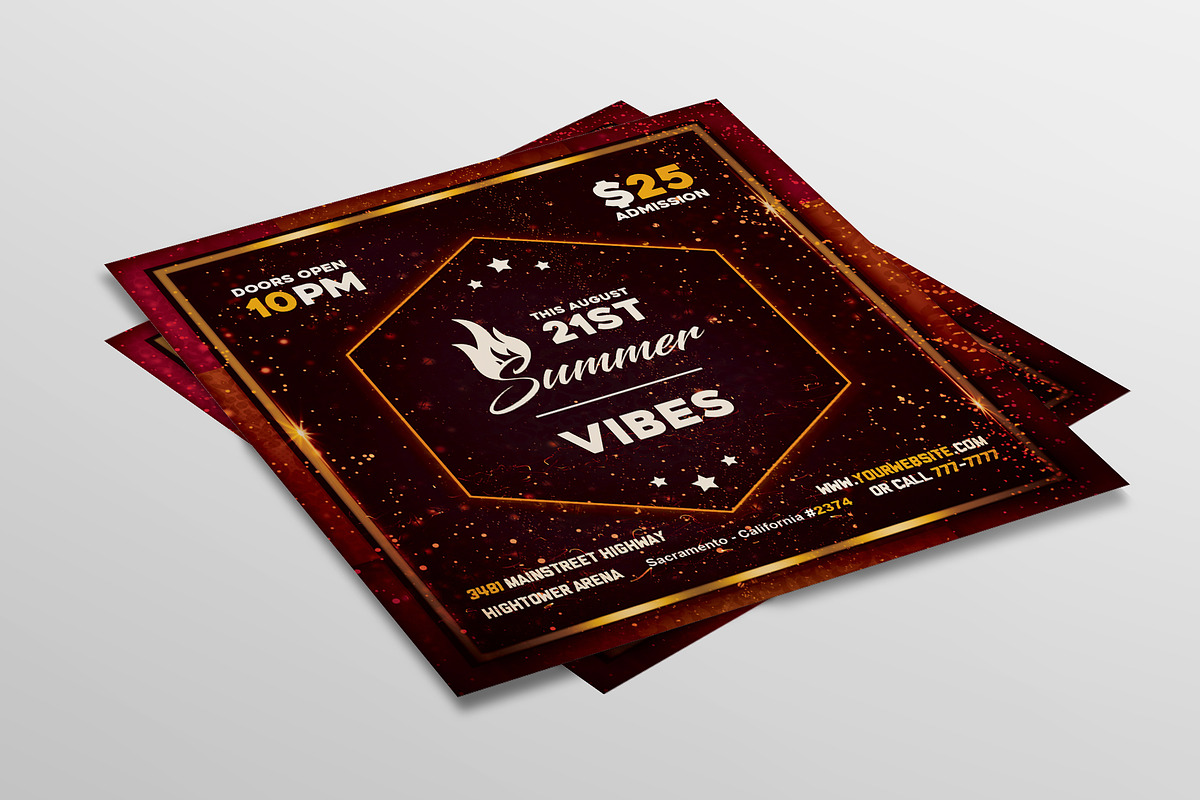Summer - Flyer / Poster, a Flyer Template by VectorMedia (Photo 2 of 4)