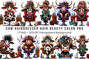 Cow Hair Beauty Salon PNG Bundle, a Graphic by Clipart Bloom (Thumbnail 1 of 18)