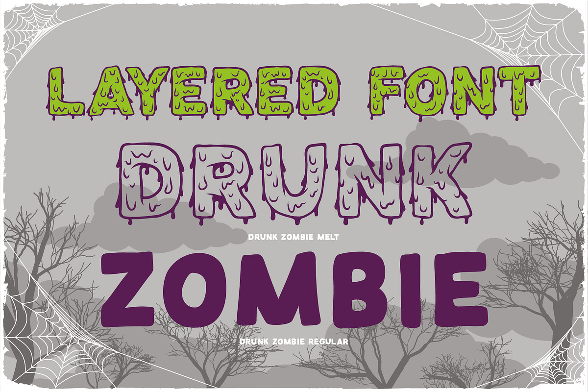 Drunk Zombie, a Font by VozzyStock (Photo 4 of 10)