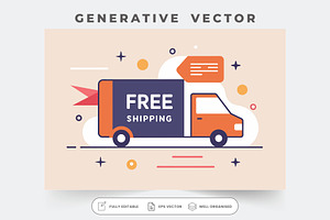 A delivery truck prominently display, a Graphic by Iftikhar Alam