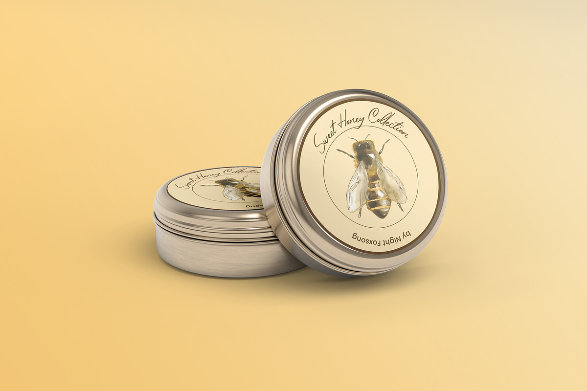 Honey Breakfast Watercolor Bundle, a Food Illustration by foxsong (Photo 4 of 12)