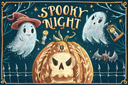 Spooky Night • Halloween set, a Decorative Illustration by Yeticrab (Thumbnail 1 of 12)