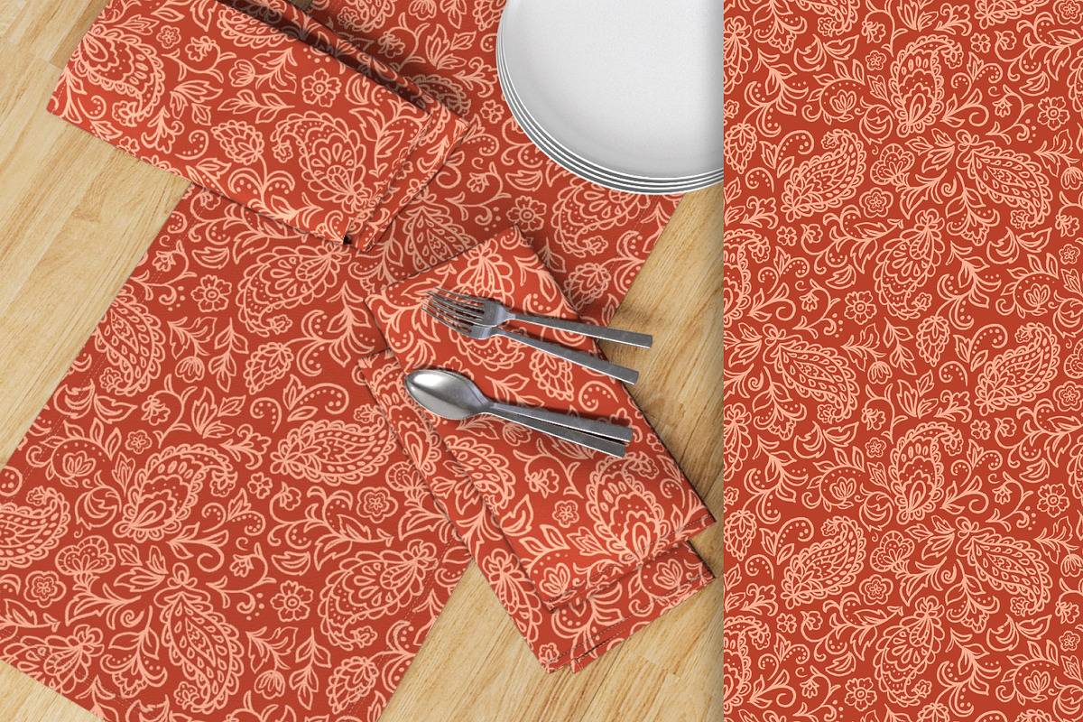 Paisley design pattern set, a Pattern Graphic by Viaireshop (Photo 4 of 7)