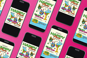 Retro Happy Hour Flyer Set, a Flyer Template by Aiyari Graphic (Thumbnail 2 of 3)