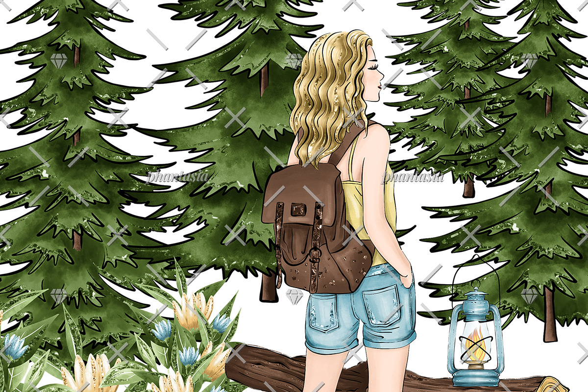 Wanderlust Watercolor Cliparts, an Illustration by Phantasia Design (Photo 4 of 8)