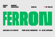 Ferron – Bold Sans (9 Widths), a Sans Serif Font by Nollev (Thumbnail 1 of 10)