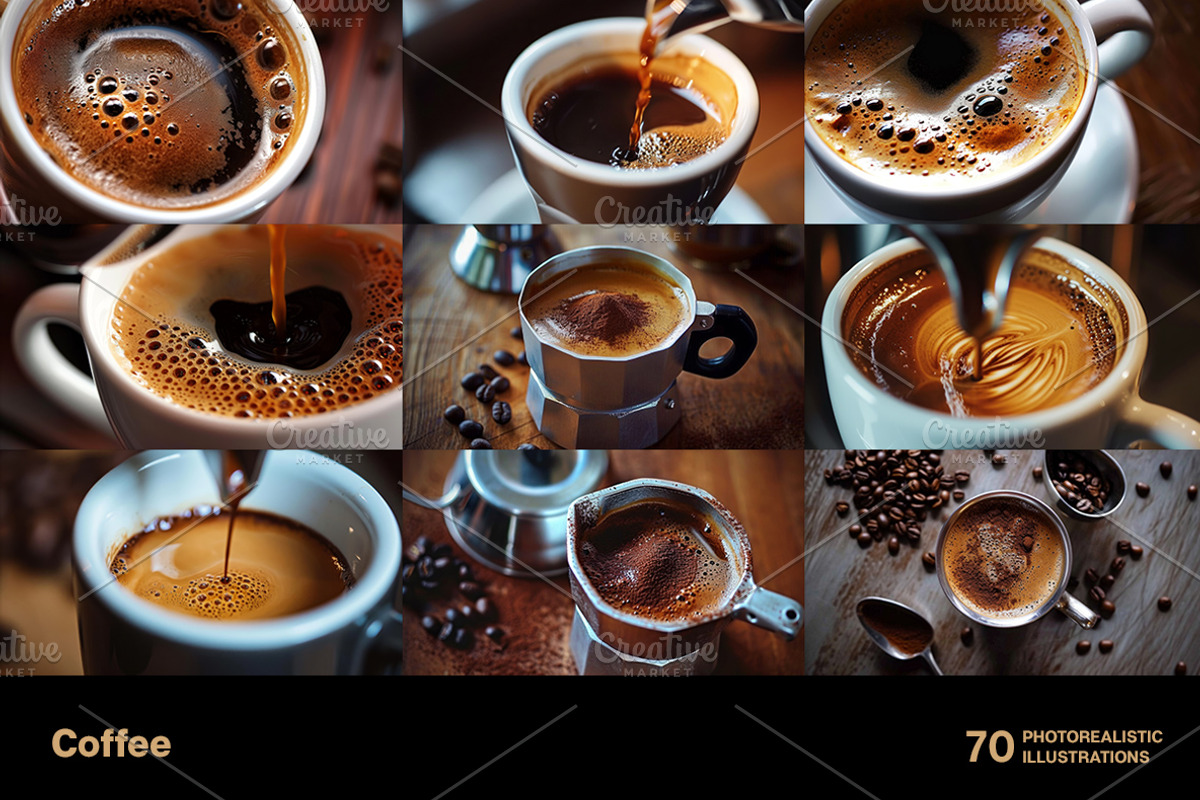 Coffee. 70 images, a Food & Drink Photo by Handmadefont (Photo 9 of 14)