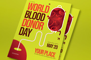 Yellow Blood Donor Day Flyer Set, a Flyer Template by graphicook (Thumbnail 2 of 3)