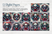 Gothic Christmas Wreaths, a Background Graphic by Curve Design (Thumbnail 3 of 7)