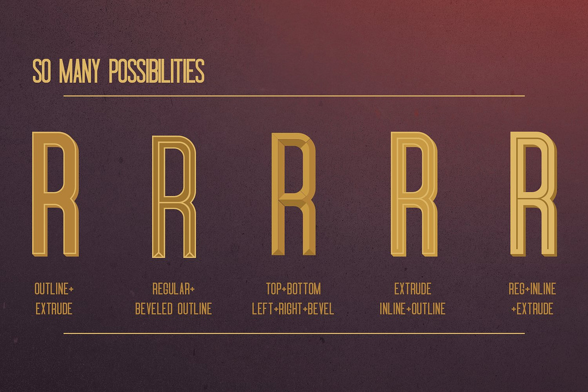 Oblivium layered font, a Font by Amber Nest Design (Photo 8 of 9)