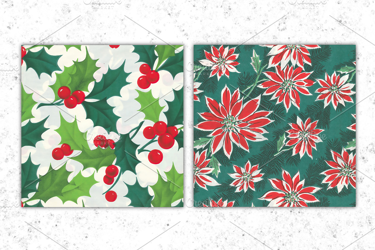 12 Vintage Christmas Scenes, a Background Graphic by Patterns for Dessert (Photo 4 of 7)