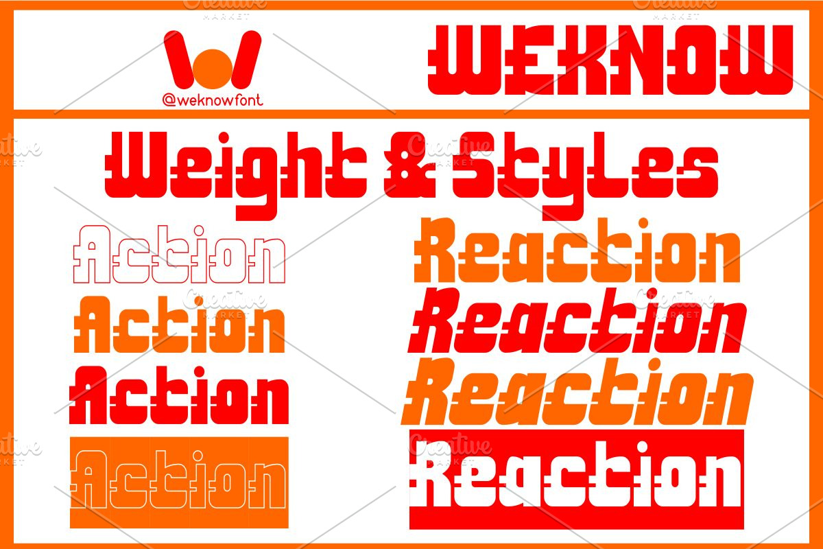 Action Reaction font, a Font by weknow (Photo 7 of 8)