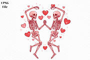 Valentine's Day Png Skeleton Heart, an Illustration by Canvas Craft (Thumbnail 1 of 7)