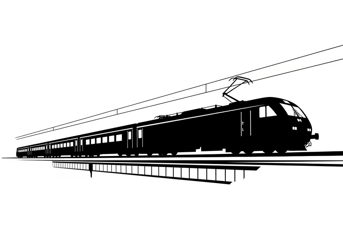 train transport silhouettes, an Illustration by Amazin_art (Photo 16 of 31)