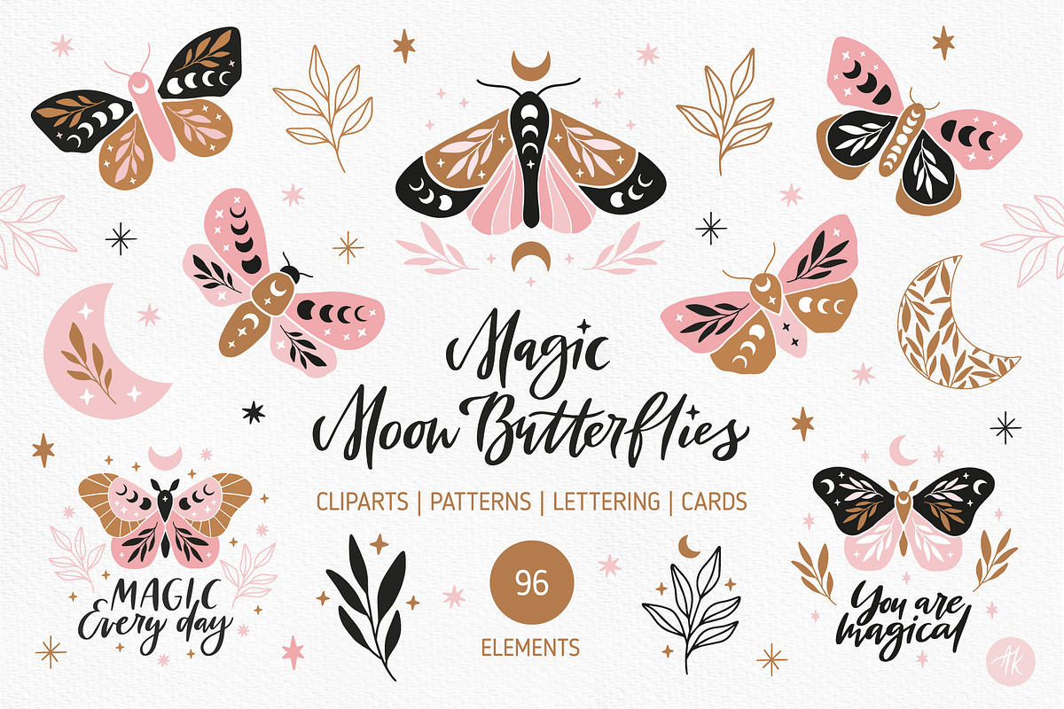 Mystical Hand Drawn Bundle 4 in 1, an Object Graphic by Alena Koval (Photo 2 of 18)