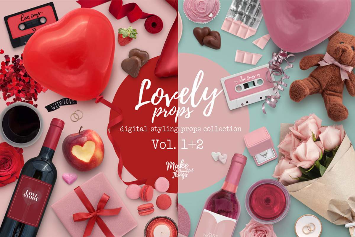 Bundle / Valentine's scene creator, a Product Mockup by Make Beautiful Things (Photo 1 of 7)