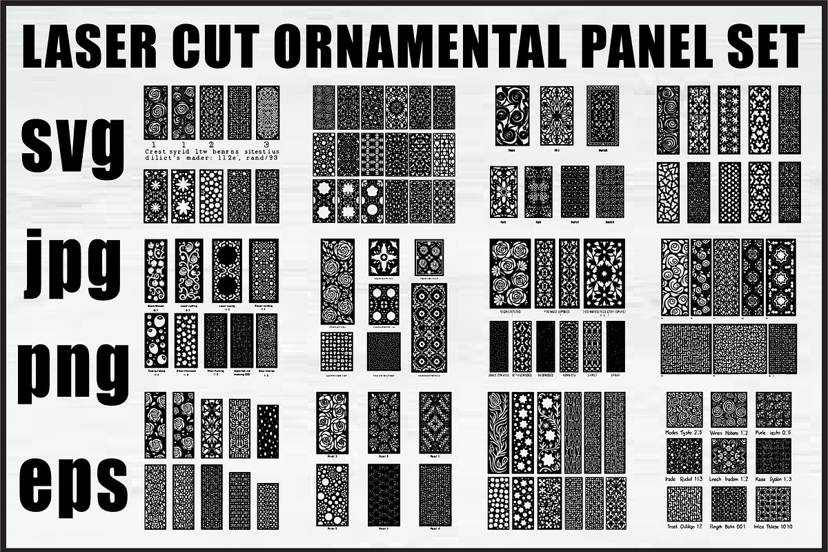 Black Lasercut Panel Bundle, a Graphic by Designer_Momina (Photo 1 of 13)