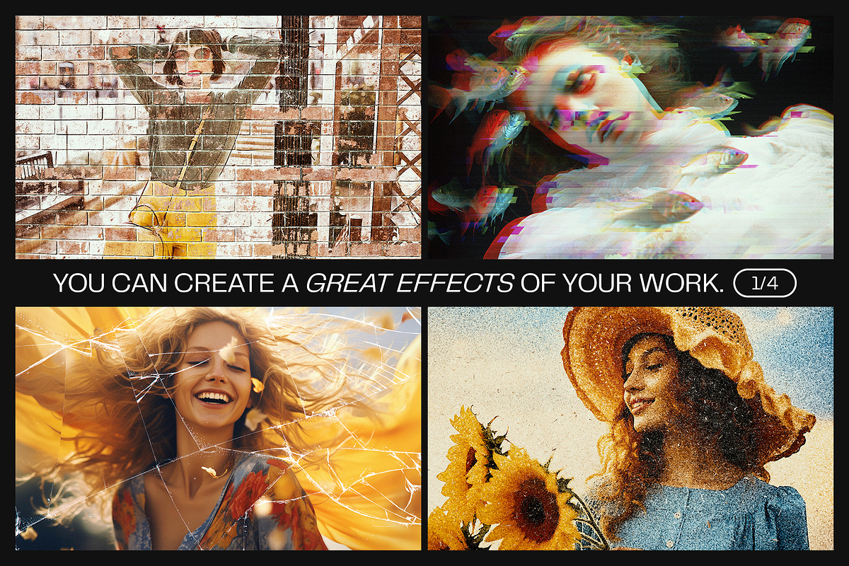 12 Photo Effect Templates, a Layer Style Add-On by iDoodle Studio
