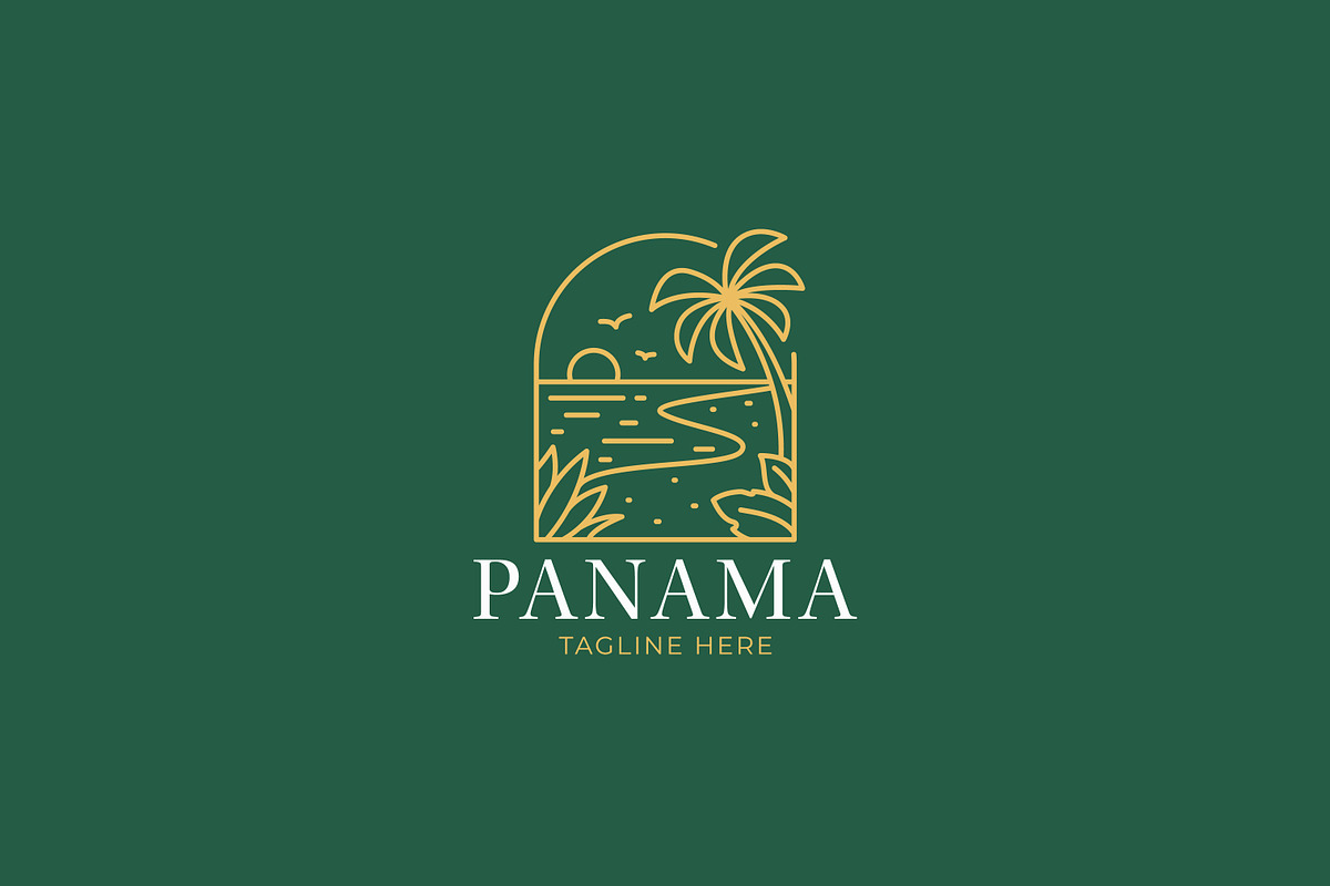 Beach Logo Panorama Illustration, a Branding & Logo Template by Signatoro (Photo 1 of 3)
