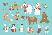 Christmas Animals Illustrations, a Graphic by CreativeChristiana (Thumbnail 5 of 8)