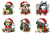 Christmas Dogs PNG Clipart Bundle, an Illustration by SinaCreation (Thumbnail 2 of 7)